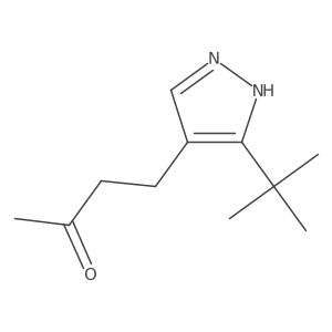 4-(3-tert-butyl-1H-pyrazol-4-yl)butan-2-one结构式