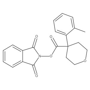 1,3-dioxo-2,3-dihydro-1H-isoindol-2-yl 4-(2-methylphenyl)oxane-4-carboxylate结构式