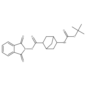 1,3-dioxo-2,3-dihydro-1H-isoindol-2-yl 5-{[(tert-butoxy)carbonyl]amino}bicyclo[2.2.1]heptane-2-carboxylate结构式