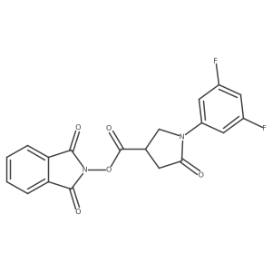 1,3-dioxo-2,3-dihydro-1H-isoindol-2-yl 1-(3,5-difluorophenyl)-5-oxopyrrolidine-3-carboxylate结构式
