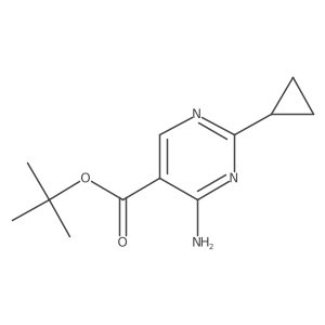 Tert-butyl 4-amino-2-cyclopropylpyrimidine-5-carboxylate结构式