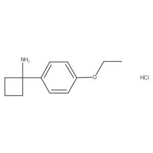 1-(4-Ethoxyphenyl)cyclobutan-1-amine;hydrochloride结构式