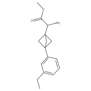 Methyl 2-amino-2-[3-(3-ethylphenyl)-1-bicyclo[1.1.1]pentanyl]acetate Structure