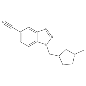 1-[(1-methylpyrrolidin-3-yl)methyl]-1H-1,2,3-benzotriazole-5-carbonitrile结构式