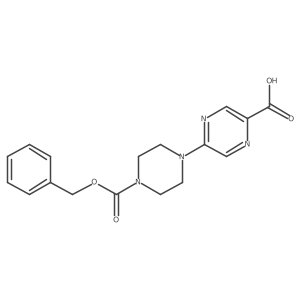 5-(4-Phenylmethoxycarbonylpiperazin-1-yl)pyrazine-2-carboxylic acid Structure
