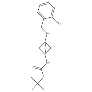 tert-Butyl (3-((2-aminobenzyl)amino)bicyclo[1.1.1]pentan-1-yl)carbamate Structure
