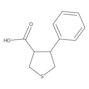 (3R,4R)-4-phenylthiolane-3-carboxylic acid Structure