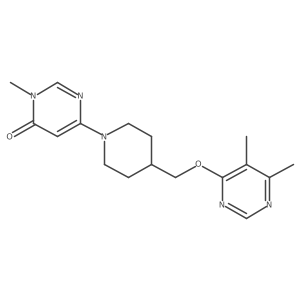 6-(4-(((5,6-dimethylpyrimidin-4-yl)oxy)methyl)piperidin-1-yl)-3-methylpyrimidin-4(3H)-one Structure