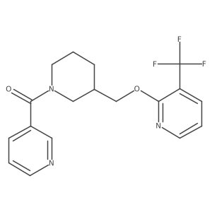 2-{[1-(Pyridine-3-carbonyl)piperidin-3-yl]methoxy}-3-(trifluoromethyl)pyridine Structure