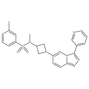 3-fluoro-N-methyl-N-{1-[3-(pyridin-3-yl)-[1,2,4]triazolo[4,3-b]pyridazin-6-yl]azetidin-3-yl}benzene-1-sulfonamide Structure