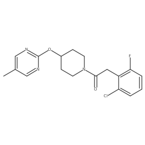 2-(2-Chloro-6-fluorophenyl)-1-{4-[(5-methylpyrimidin-2-yl)oxy]piperidin-1-yl}ethan-1-one结构式