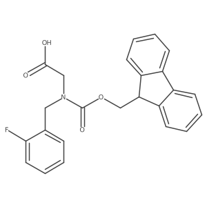 N-Fmoc-N-(2-fluorobenzyl)-glycine Structure