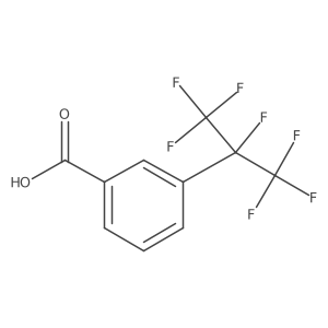 3-(1,1,1,2,3,3,3-Heptafluoropropan-2-yl)benzoic acid结构式