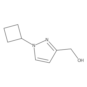 (1-Cyclobutyl-1H-pyrazol-3-YL)methanol结构式