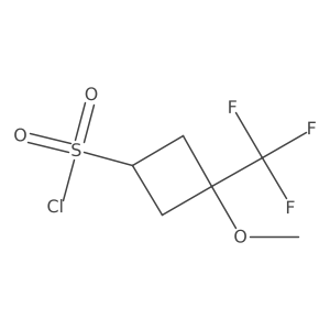 3-Methoxy-3-(trifluoromethyl)cyclobutane-1-sulfonyl chloride Structure