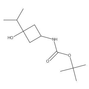 tert-butyl N-[3-hydroxy-3-(propan-2-yl)cyclobutyl]carbamate Structure