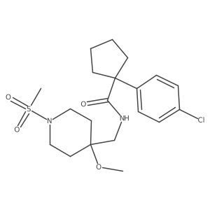 1-(4-chlorophenyl)-N-[(1-methanesulfonyl-4-methoxypiperidin-4-yl)methyl]cyclopentane-1-carboxamide Structure
