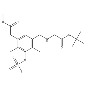 Tert-butyl 2-[({3-[(fluorosulfonyl)oxy]-5-(2-methoxy-2-oxoethyl)-2,4-dimethylphenyl}methyl)amino]acetate Structure