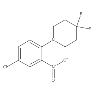 1-(4-Chloro-2-nitrophenyl)-4,4-difluoropiperidine结构式