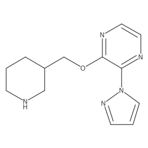 2-[(piperidin-3-yl)methoxy]-3-(1H-pyrazol-1-yl)pyrazine结构式