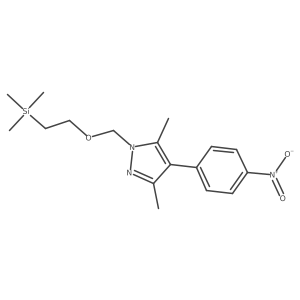 3,5-Dimethyl-4-(4-nitrophenyl)-1-[[2-(trimethylsilyl)ethoxy]methyl]-1H-pyrazole Structure