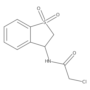 2-Chloro-N-(1,1-dioxo-2,3-dihydro-1-benzothiophen-3-yl)acetamide结构式