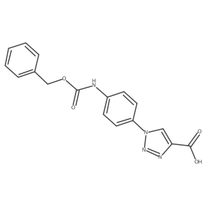 1-(4-{[(benzyloxy)carbonyl]amino}phenyl)-1H-1,2,3-triazole-4-carboxylic acid结构式