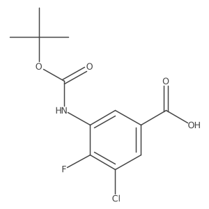 3-{[(Tert-butoxy)carbonyl]amino}-5-chloro-4-fluorobenzoic acid Structure