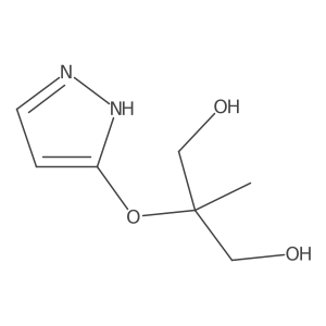 2-Methyl-2-(1H-pyrazol-3-yloxy)-1,3-propanediol结构式