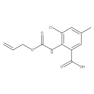 3-Chloro-5-methyl-2-{[(prop-2-en-1-yloxy)carbonyl]amino}benzoic acid结构式