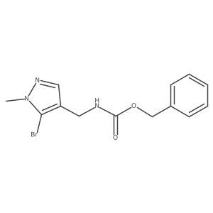 benzyl N-[(5-bromo-1-methyl-1H-pyrazol-4-yl)methyl]carbamate结构式
