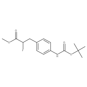 Methyl 3-(4-{[(tert-butoxy)carbonyl]amino}phenyl)-2-fluoropropanoate结构式