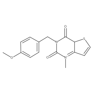 3-[(4-methoxyphenyl)methyl]-1-methyl-4aH-thieno[3,2-d]pyrimidin-1-ium-2,4-dione结构式