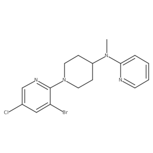 N-[1-(3-bromo-5-chloropyridin-2-yl)piperidin-4-yl]-N-methylpyridin-2-amine Structure