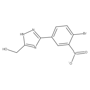 [3-(4-bromo-3-nitrophenyl)-1H-1,2,4-triazol-5-yl]methanol结构式