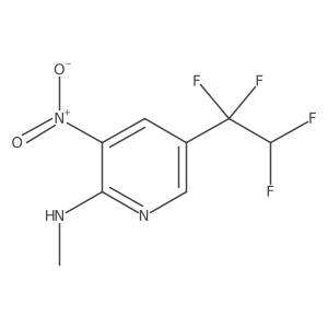 N-methyl-3-nitro-5-(1,1,2,2-tetrafluoroethyl)pyridin-2-amine结构式