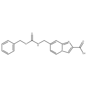 7-({[(Benzyloxy)carbonyl]amino}methyl)imidazo[1,2-a]pyridine-2-carboxylic acid结构式