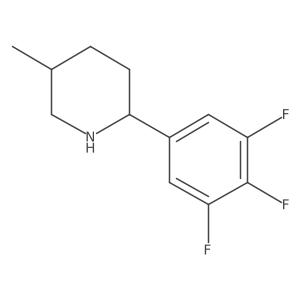 rel-(2R,5S)-5-Methyl-2-(3,4,5-trifluorophenyl)piperidine结构式
