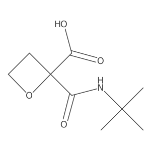 2-(Tert-butylcarbamoyl)oxetane-2-carboxylic acid结构式