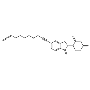 3-[5-[3-(4-Azidobutoxy)prop-1-ynyl]-1-oxo-isoindolin-2-yl]piperidine-2,6-dione结构式