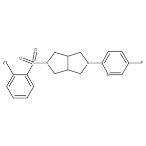 2-[5-(2-Chlorobenzenesulfonyl)-octahydropyrrolo[3,4-c]pyrrol-2-yl]-5-fluoropyridine Structure