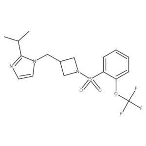 2-(propan-2-yl)-1-({1-[2-(trifluoromethoxy)benzenesulfonyl]azetidin-3-yl}methyl)-1H-imidazole Structure