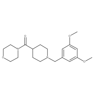 4-{1-[(3,5-Dimethoxyphenyl)methyl]piperidine-4-carbonyl}morpholine Structure