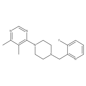 4-{4-[(3-Fluoropyridin-2-yl)methyl]piperazin-1-yl}-5,6-dimethylpyrimidine Structure