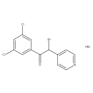2-Bromo-1-(3,5-dichlorophenyl)-2-(4-pyridyl)ethanone hydrocbromide结构式