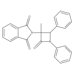 2-(3-Methyl-2-oxo-1,4-diphenyl-3-azetidinyl)-1H-isoindole-1,3(2H)-dione结构式