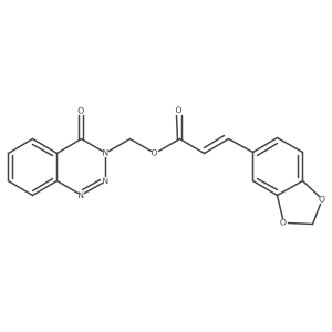 (Z)-(4-oxobenzo[d][1,2,3]triazin-3(4H)-yl)methyl 3-(benzo[d][1,3]dioxol-5-yl)acrylate Structure
