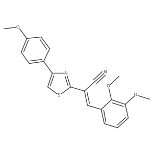 (Z)-3-(2,3-dimethoxyphenyl)-2-(4-(4-methoxyphenyl)thiazol-2-yl)acrylonitrile Structure