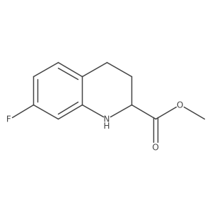 Methyl 7-fluoro-1,2,3,4-tetrahydroquinoline-2-carboxylate结构式
