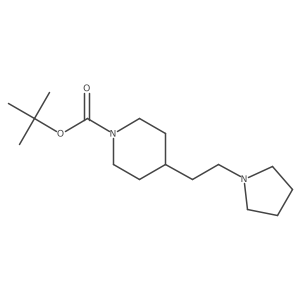 Tert-butyl 4-(2-(pyrrolidin-1-yl)ethyl)piperidine-1-carboxylate Structure